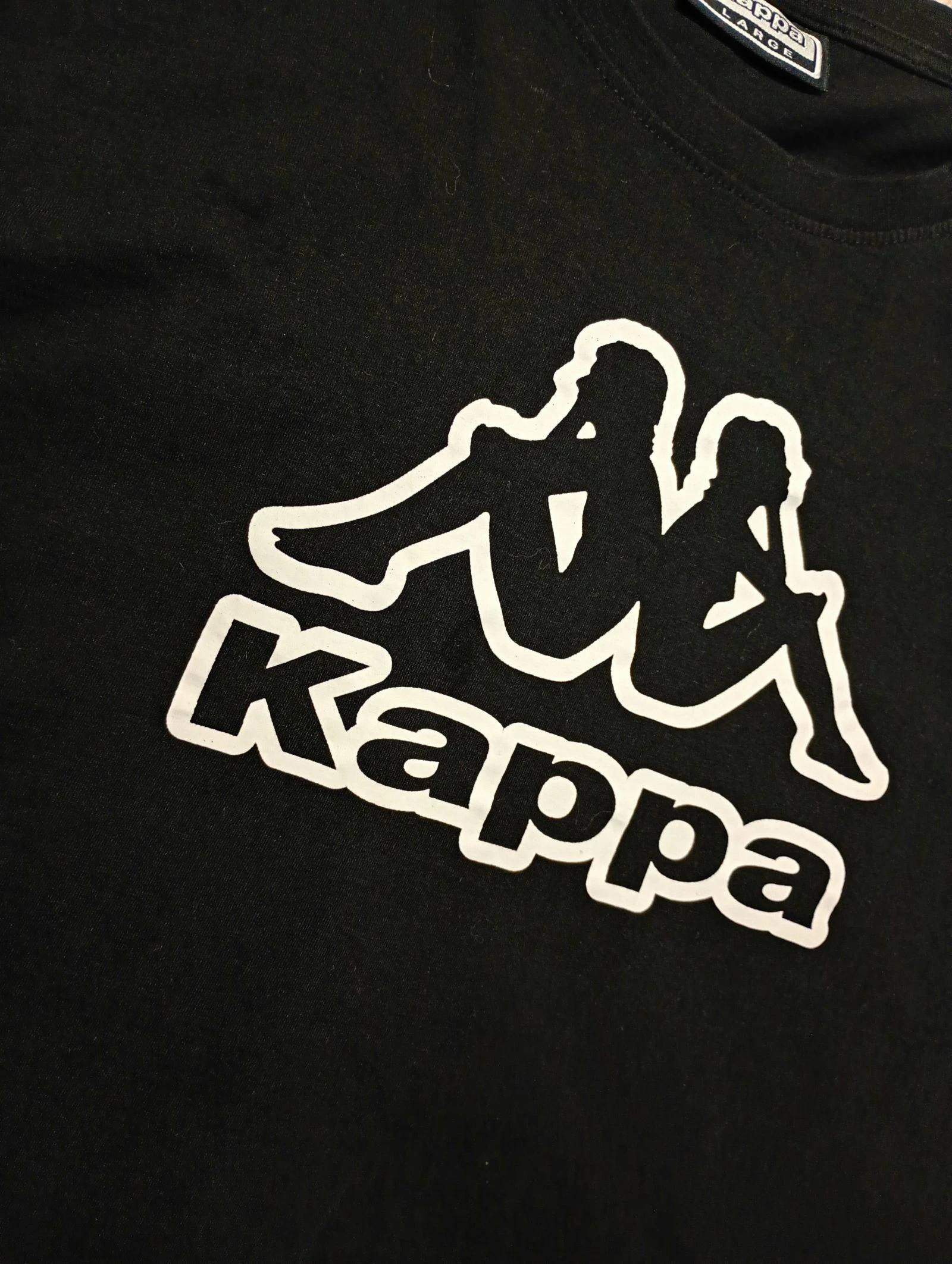 Vintage Kappa Logo T-Shirt Black | Size L – photo 2